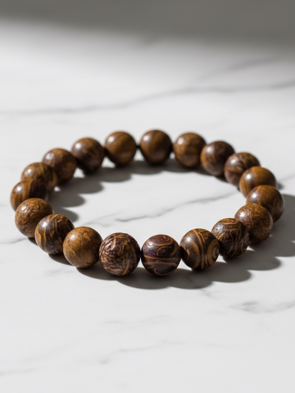Unisex Brown Jade Gemstone Bracelet Women Men